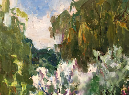 Oil painting Garden landscape Gantman Moisey Faibovich