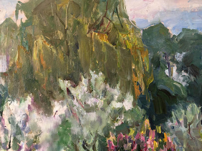 Oil painting Garden landscape Gantman Moisey Faibovich