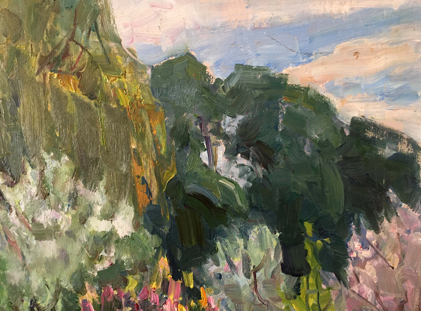 Oil painting Garden landscape Gantman Moisey Faibovich