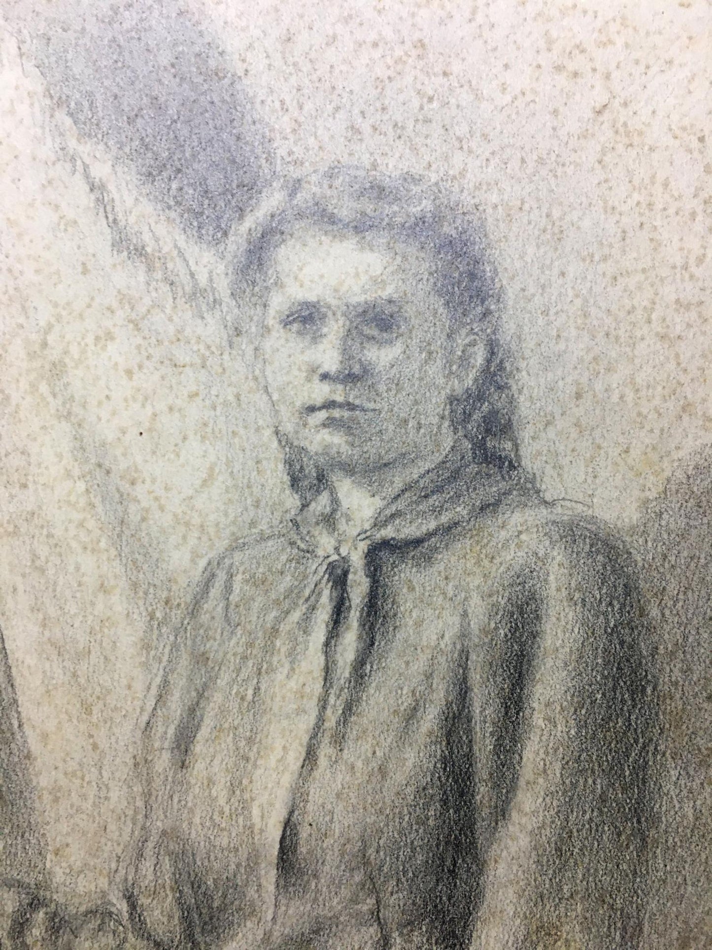Pencil painting Girl pioneer leader Ivan Tsyupka