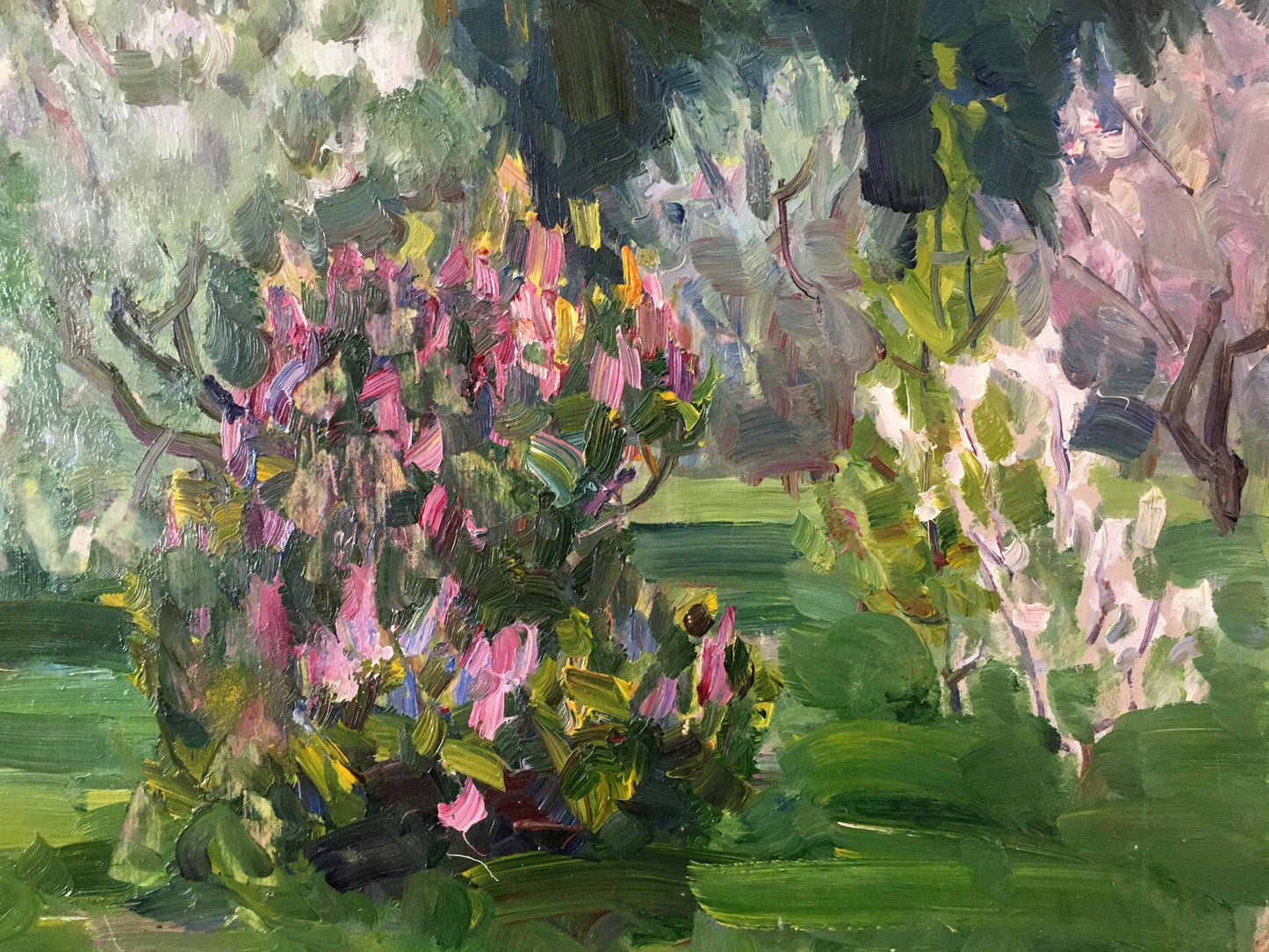 Oil painting Garden landscape Gantman Moisey Faibovich