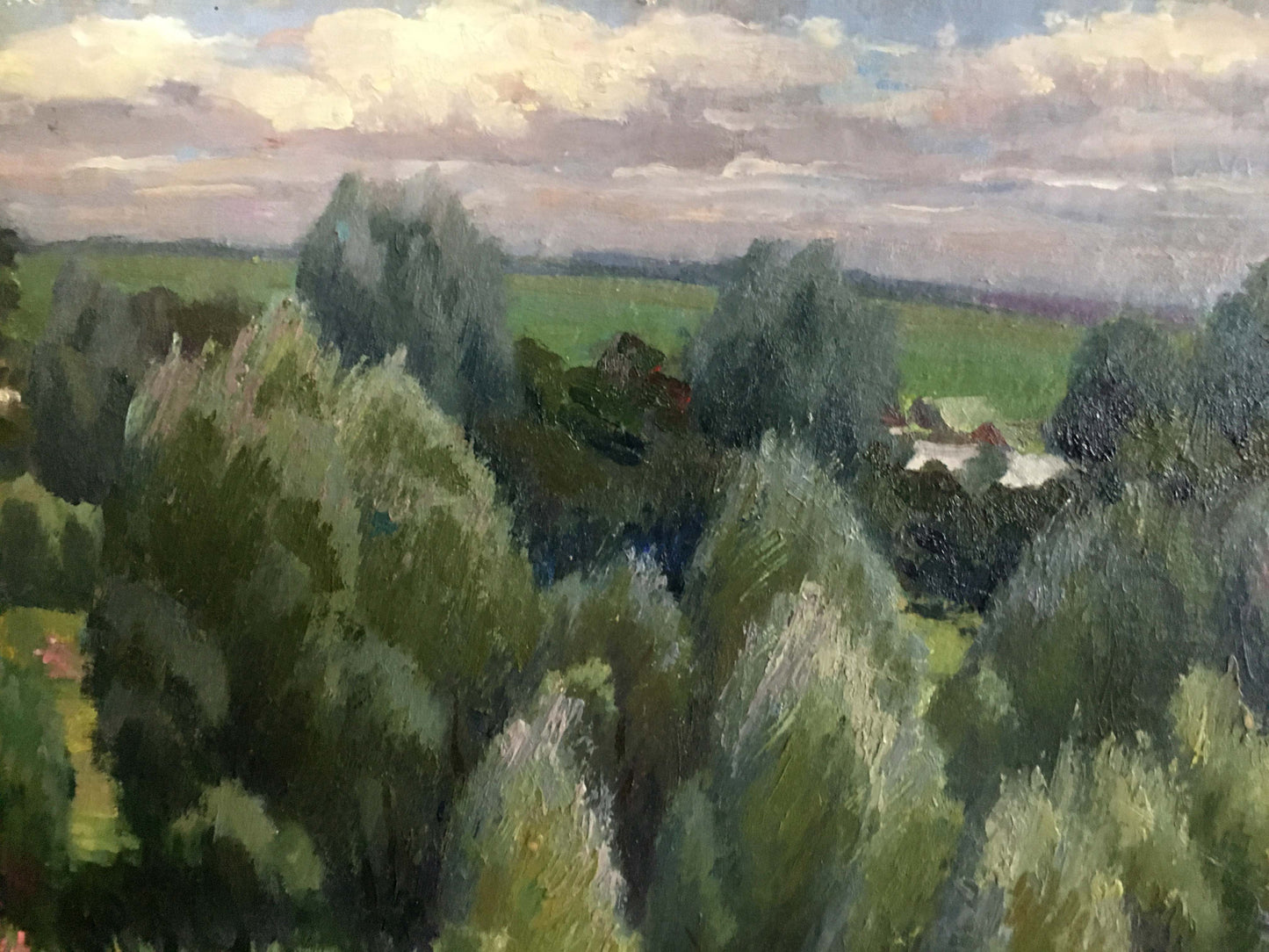 Oil painting Forest landscape Sheludko Leonid Nikolaevich