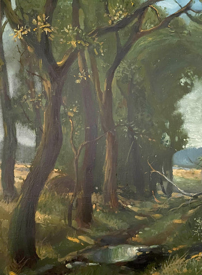 oil forest painting