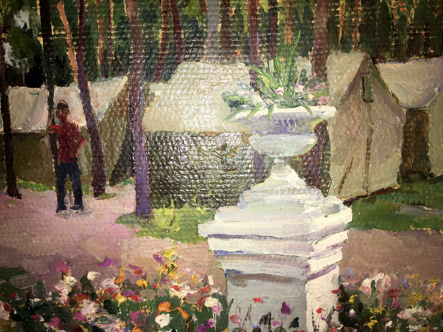 Tourist gathering oil painting Lednev Dmitry