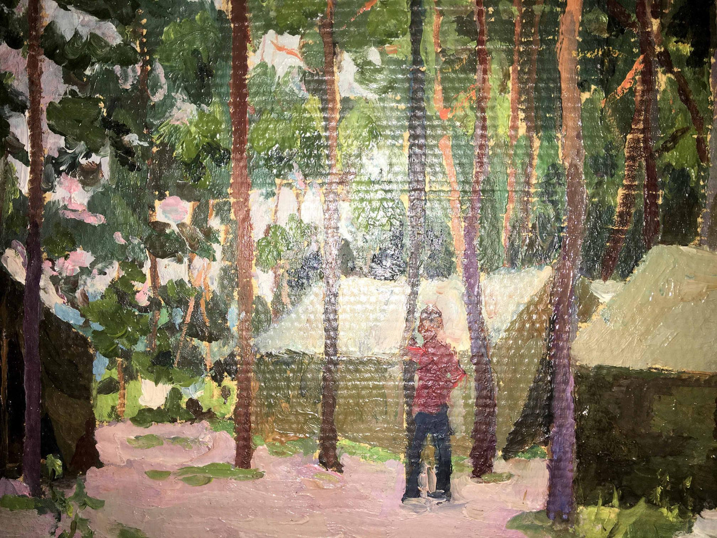 Tourist gathering oil painting Lednev Dmitry