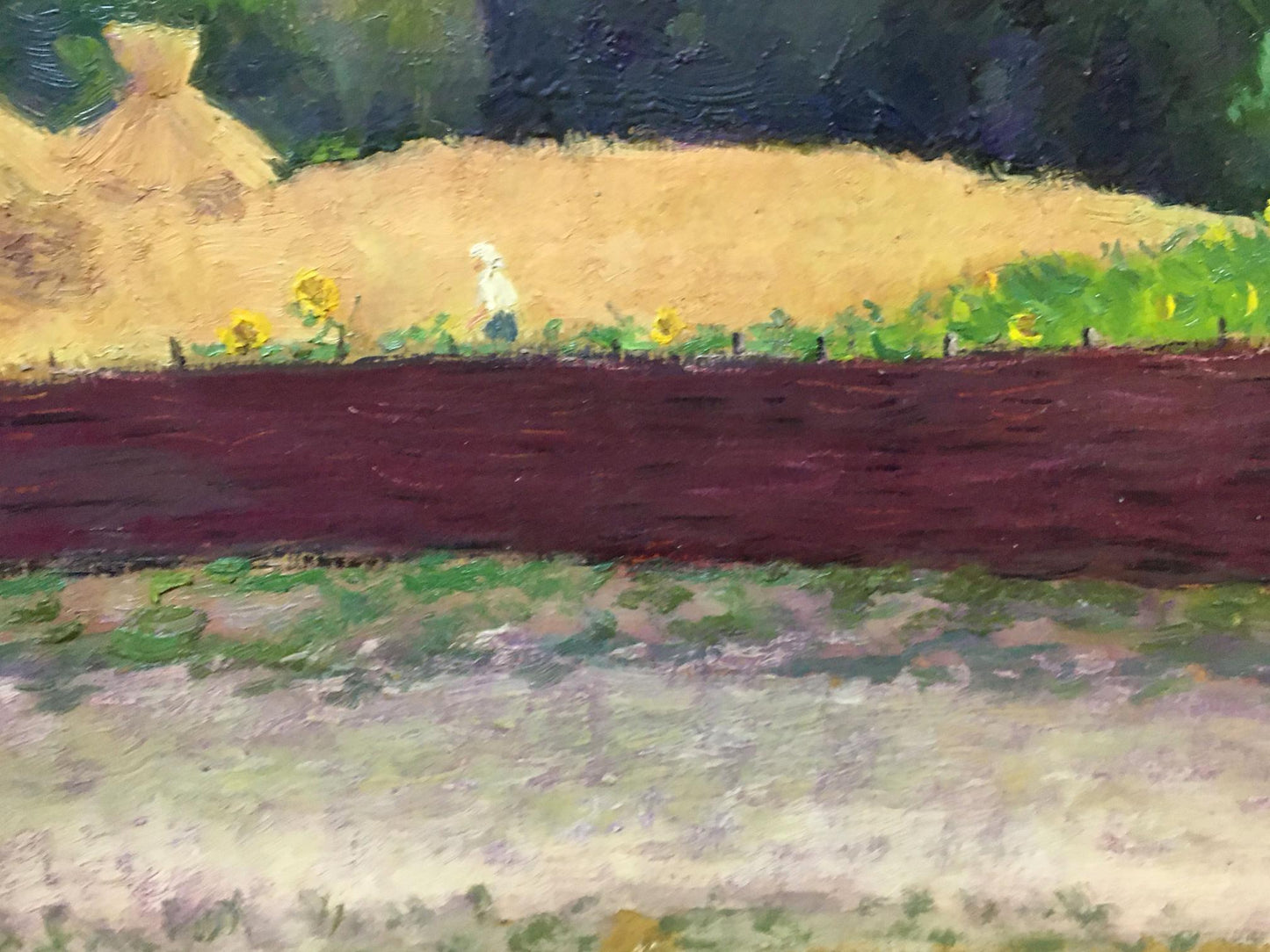 Oil painting Field of wheat and sunflowers Ivan Tsyupka