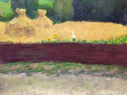 Oil painting Field of wheat and sunflowers Ivan Tsyupka