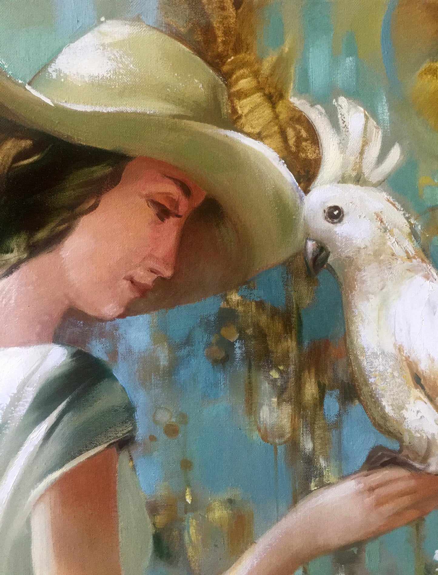Abstract oil painting Parrot Anatoly Tarabanov