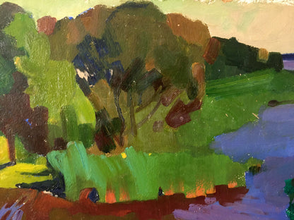 Oil painting Morning by the lake Kiyansky Yuri Ivanovich