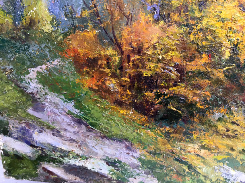 Oil painting Autumn in the Carpathians Rudenko Vladimir Mikhailovich