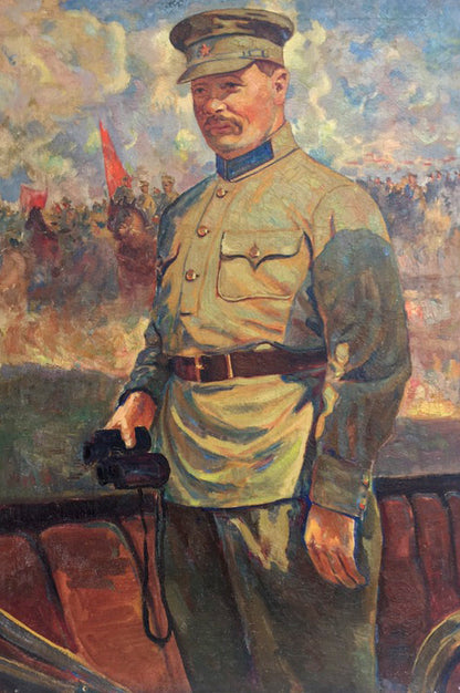 Oil painting Red commander Vinokurova Maria Yakovlevna