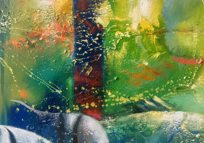 Abstract oil painting Fishes Anatoly Tarabanov