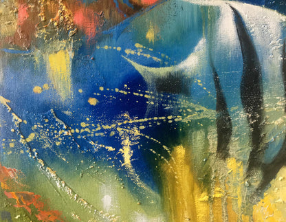 Abstract oil painting Fishes Anatoly Tarabanov