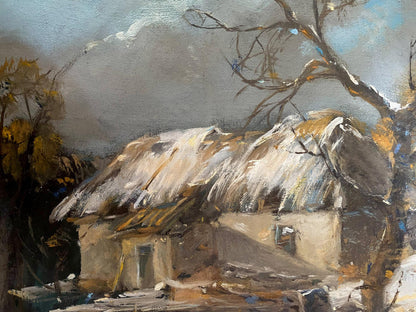 oil houses painting