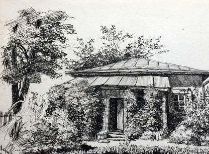 Ink painting Native home Dmitry Lednev