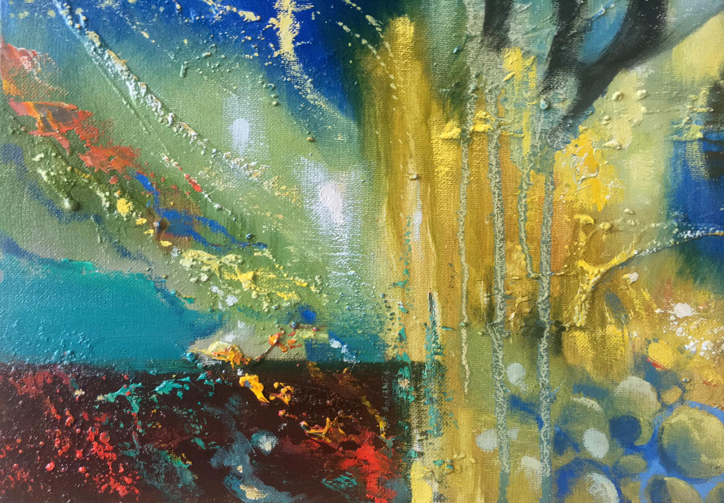 Abstract oil painting Fishes Anatoly Tarabanov