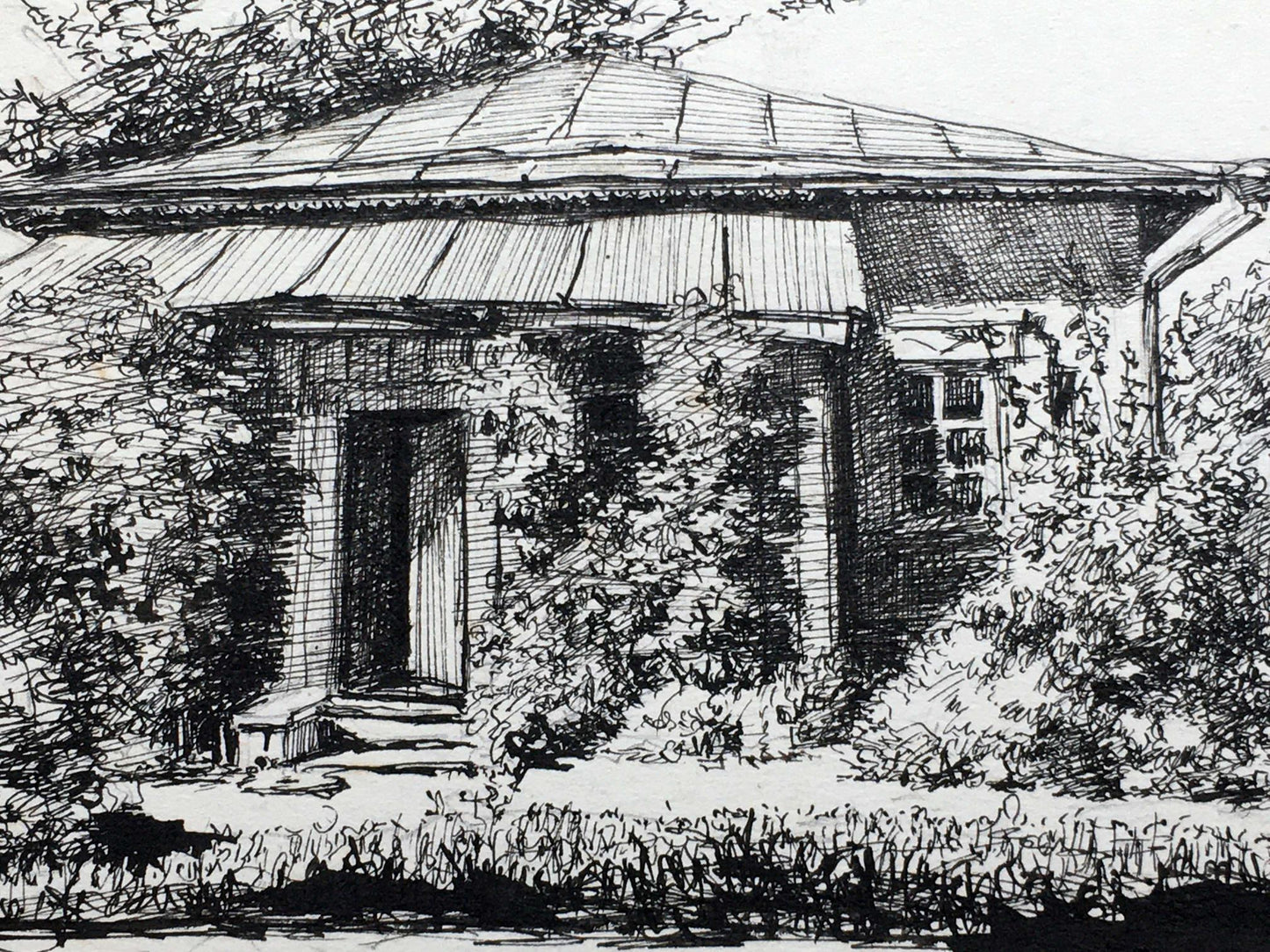 Ink painting Native home Dmitry Lednev