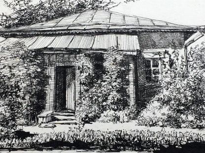 Ink painting Native home Dmitry Lednev