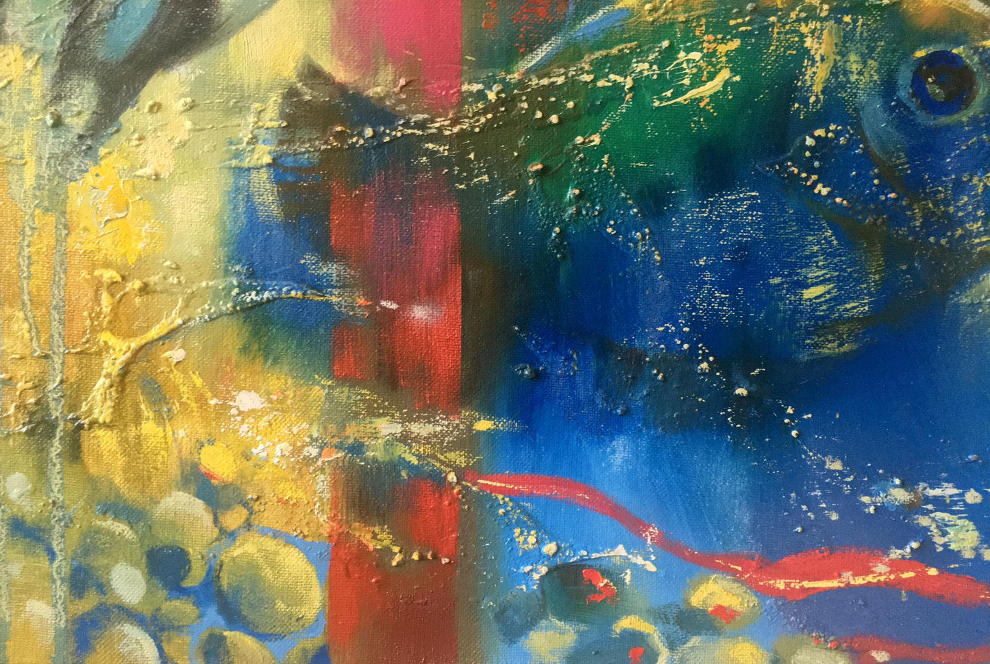 Abstract oil painting Fishes Anatoly Tarabanov
