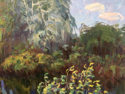 Oil painting Gatherings near the river Unknown artist