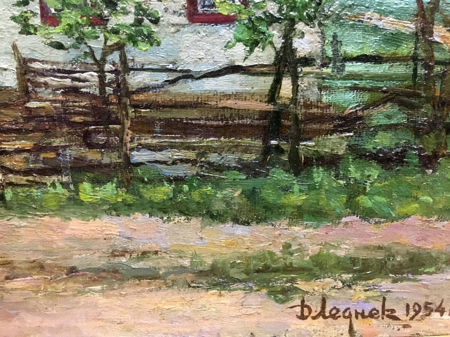 House in the village of Hoteni oil painting Lednev Edward Dmitrievich
