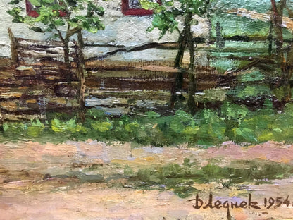 House in the village of Hoteni oil painting Lednev Edward Dmitrievich