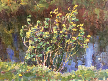 Oil painting Gatherings near the river Unknown artist