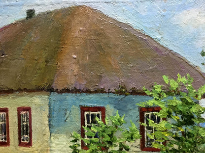 House in the village of Hoteni oil painting Lednev Edward Dmitrievich