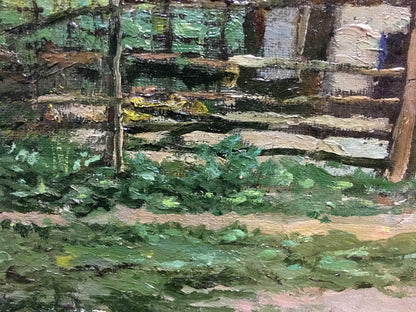 House in the village of Hoteni oil painting Lednev Edward Dmitrievich