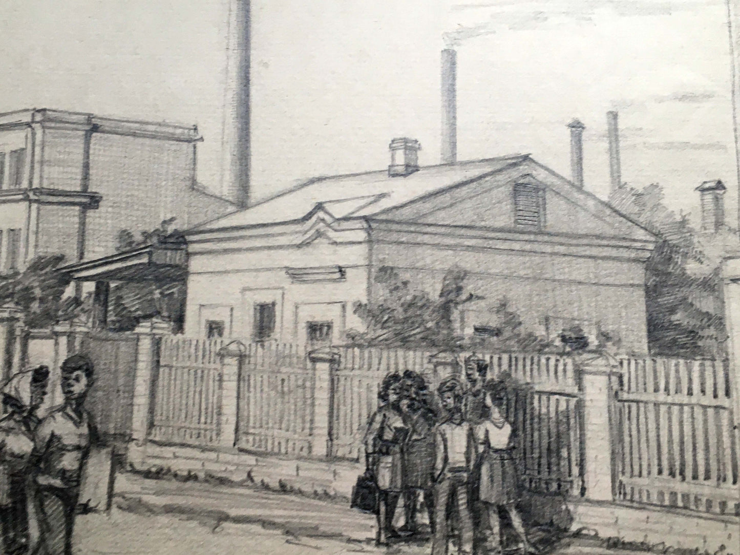 Pencil painting Bread factory Dmitry Lednev