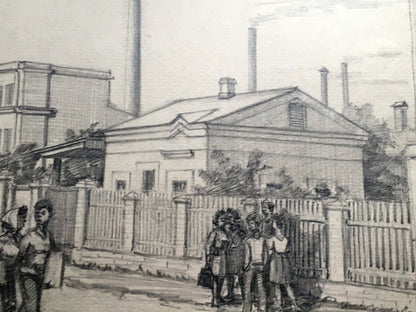 Pencil painting Bread factory Dmitry Lednev