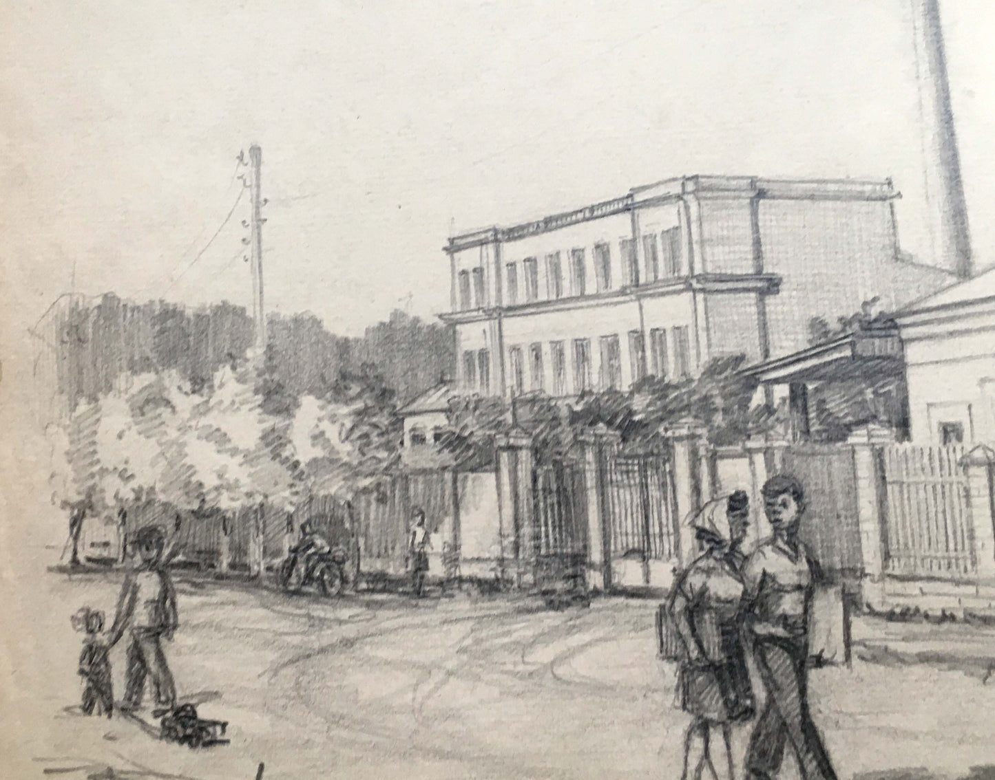 Pencil painting Bread factory Dmitry Lednev