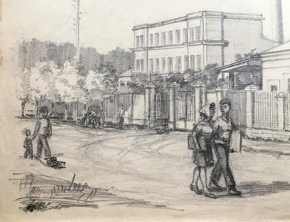 Pencil painting Bread factory Dmitry Lednev