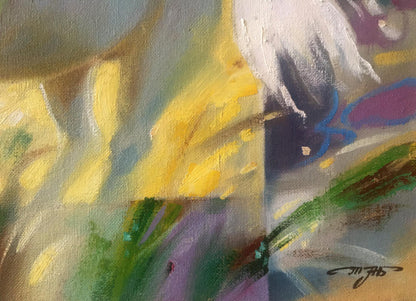 Abstract oil painting Horses Anatoly Borisovich Tarabanov