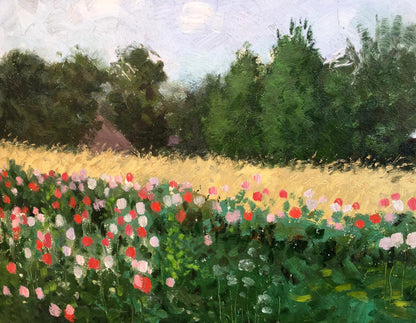 Oil painting View from the path to the garden Ivan Kirillovich Tsyupka