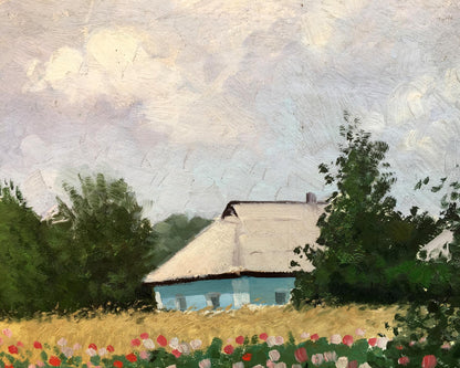 Oil painting View from the path to the garden Ivan Kirillovich Tsyupka