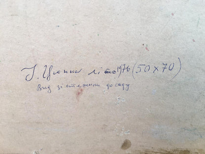 Oil painting View from the path to the garden Ivan Kirillovich Tsyupka