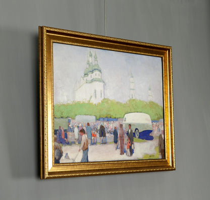 Oil Painting at the Old Fair by Sovit Artist Ivan Tsyupka