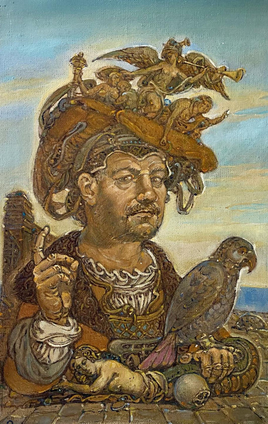 Oil painting Artist and time Oleg Litvinov