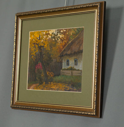 Oil painting Autumn and comfort