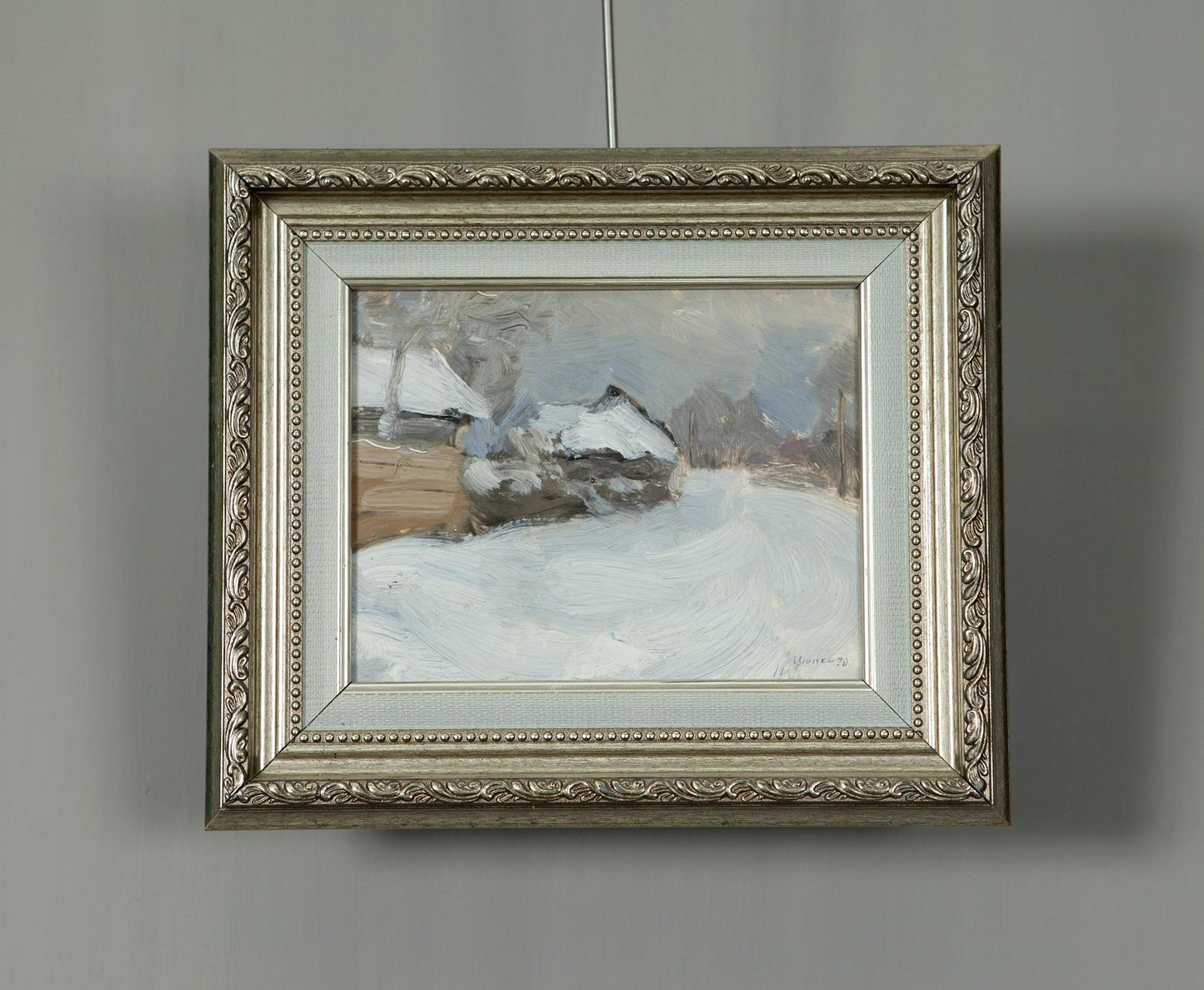 Oil Painting Snowy Streets in the Pogrebakh Ivan Tsyupka