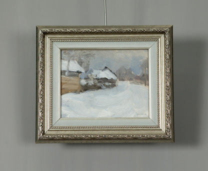 Oil Painting Snowy Streets in the Pogrebakh Ivan Tsyupka
