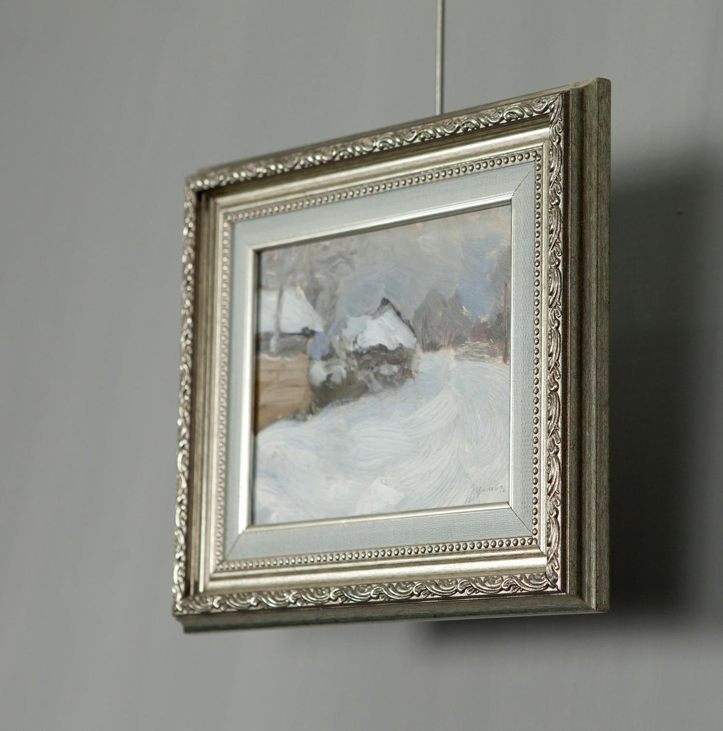 Oil Painting Snowy Streets in the Pogrebakh Ivan Tsyupka