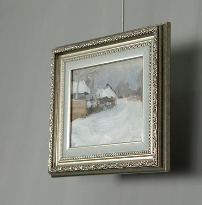Oil Painting Snowy Streets in the Pogrebakh Ivan Tsyupka