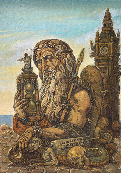 Oil painting Master of Time and Art Oleg Litvinov