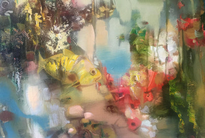 Abstract oil painting Fish Anatoly Tarabanov