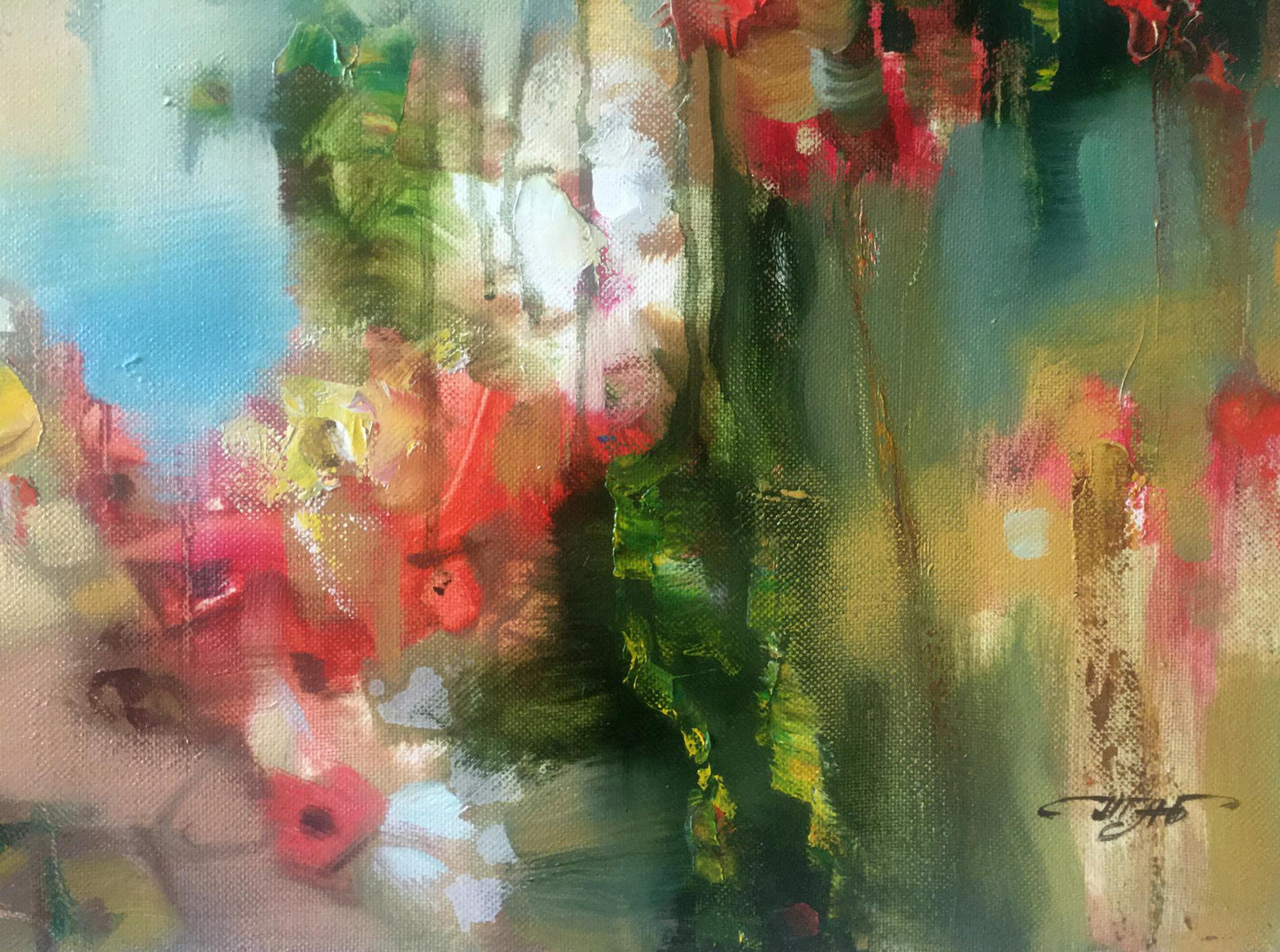 Abstract oil painting Fish Anatoly Tarabanov