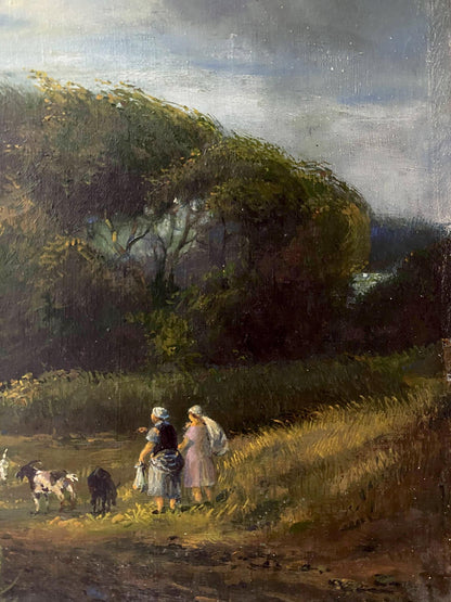 oil people painting