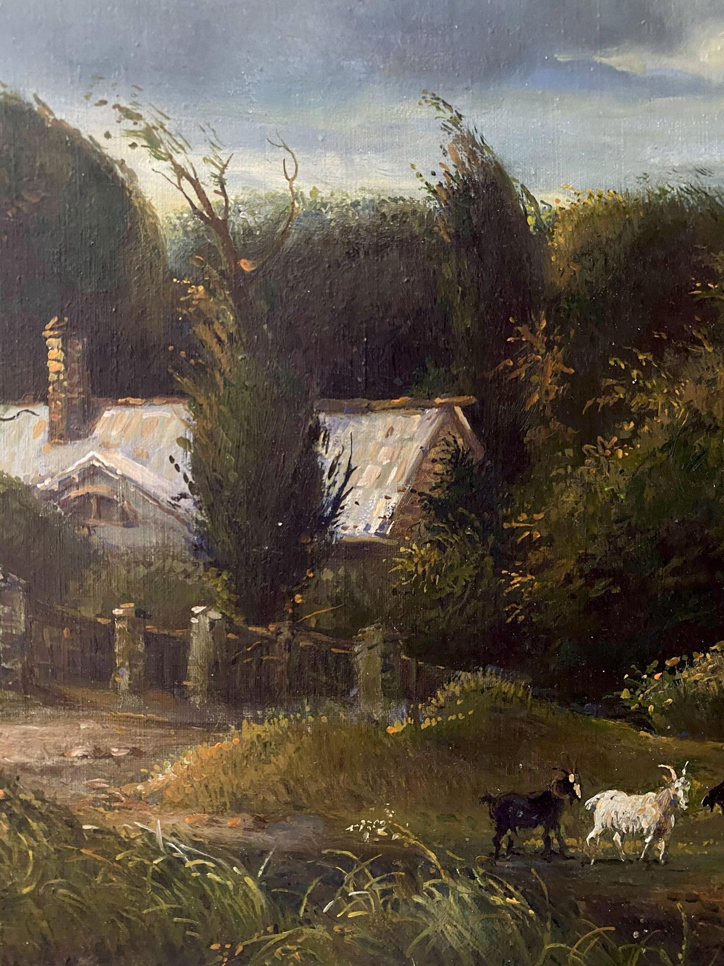 oil houses painting