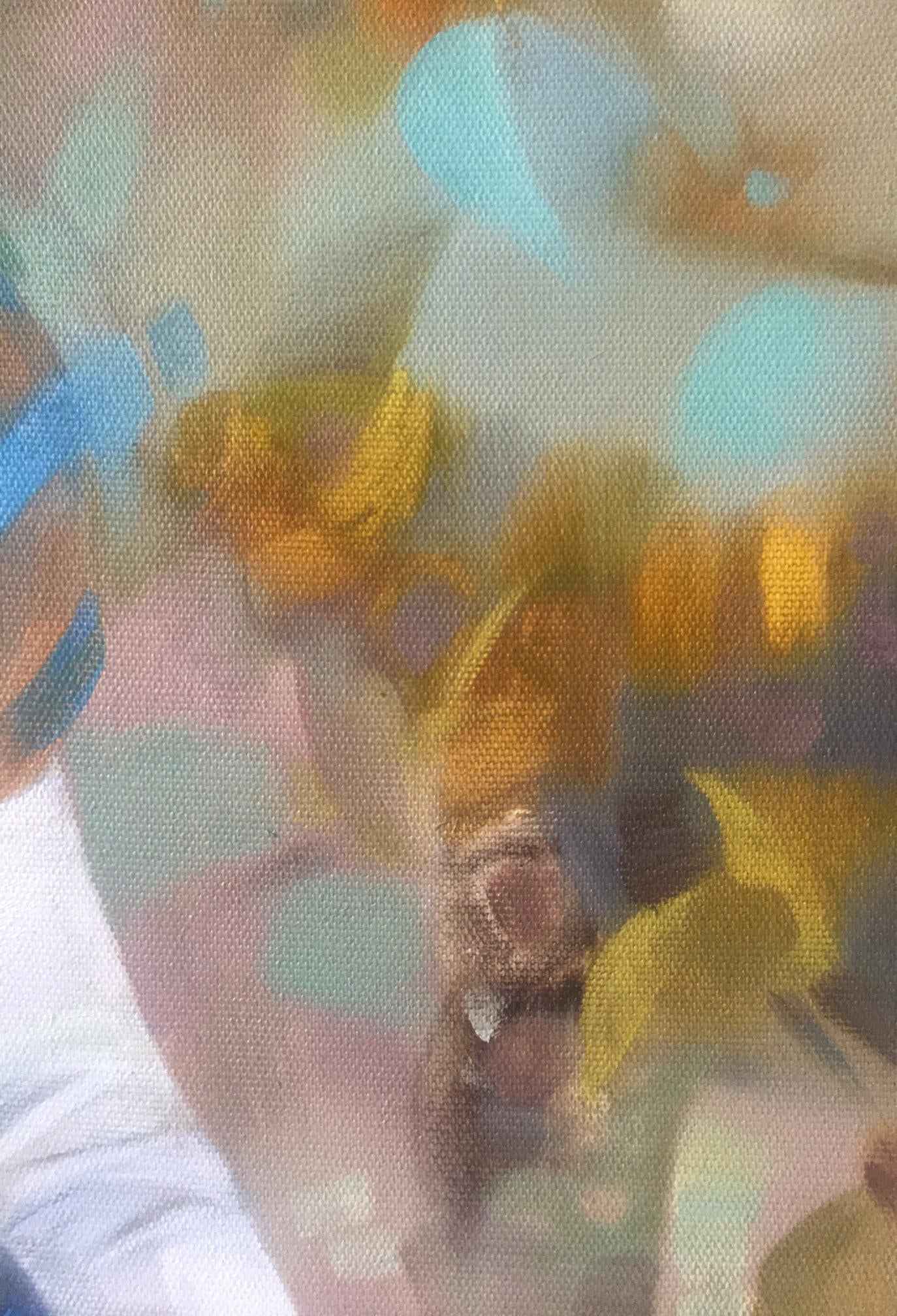 Discover "A Moment in Time" with Anatoly Borisovich Tarabanov's abstract oil painting